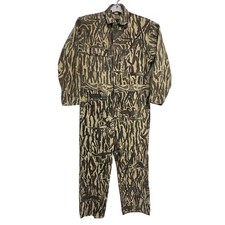 VTG Rattlers Brand Duck Camo Coveralls Mens M Hunting Utility Gorpcore USA Made