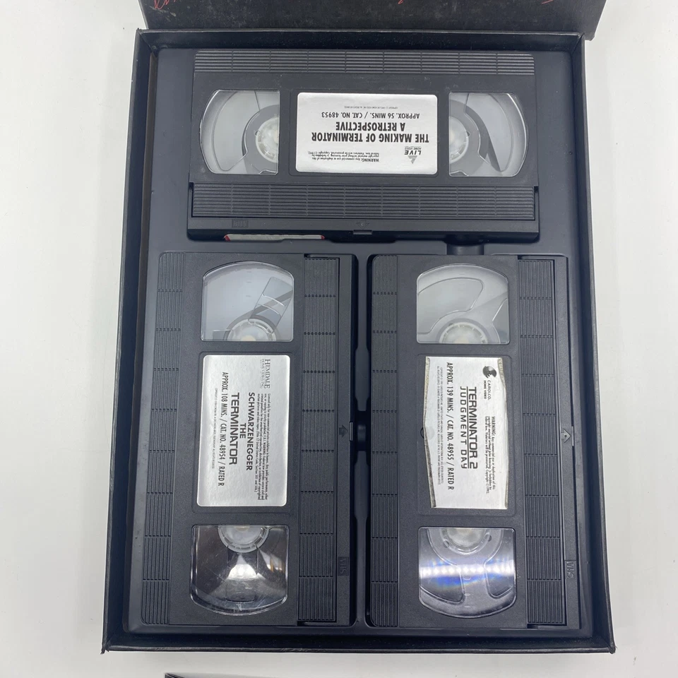 The Terminator Collection Limited Edition Box Set-3 VHS-Collectors Book CIB 1992 - Image 4 of 4