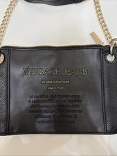 Versace Vintage Borsa Pelle e Velluto Anni 90/2000 Interno Logato Rara