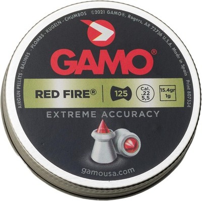 Gamo Red Fire .22 Cal, 15.4 Grains, Polymer Tip, 125ct .22, silver