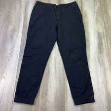 Taylor Stitch THE APRES Pant Jogger Mens Large Blue Coal Double Cloth Men 32x28