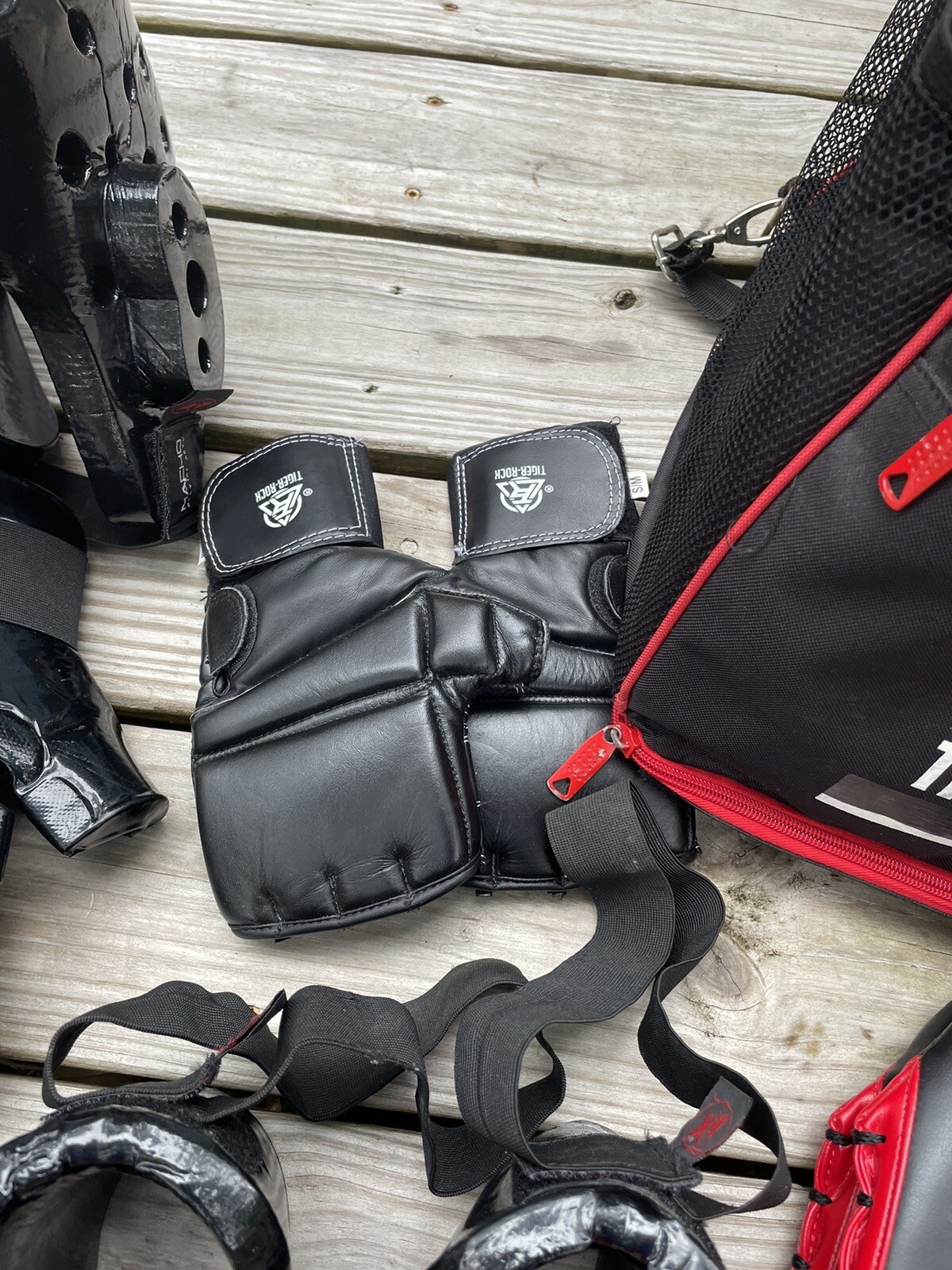 Martial Arts Sparring Karate Helmet Head Gear Foot Hand Size Med Tiger Rock Bag eBay