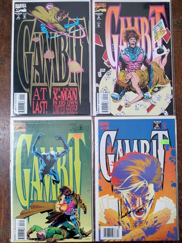 Gambit Complete Mini-Series #1-4. Issue #4 is Signed.