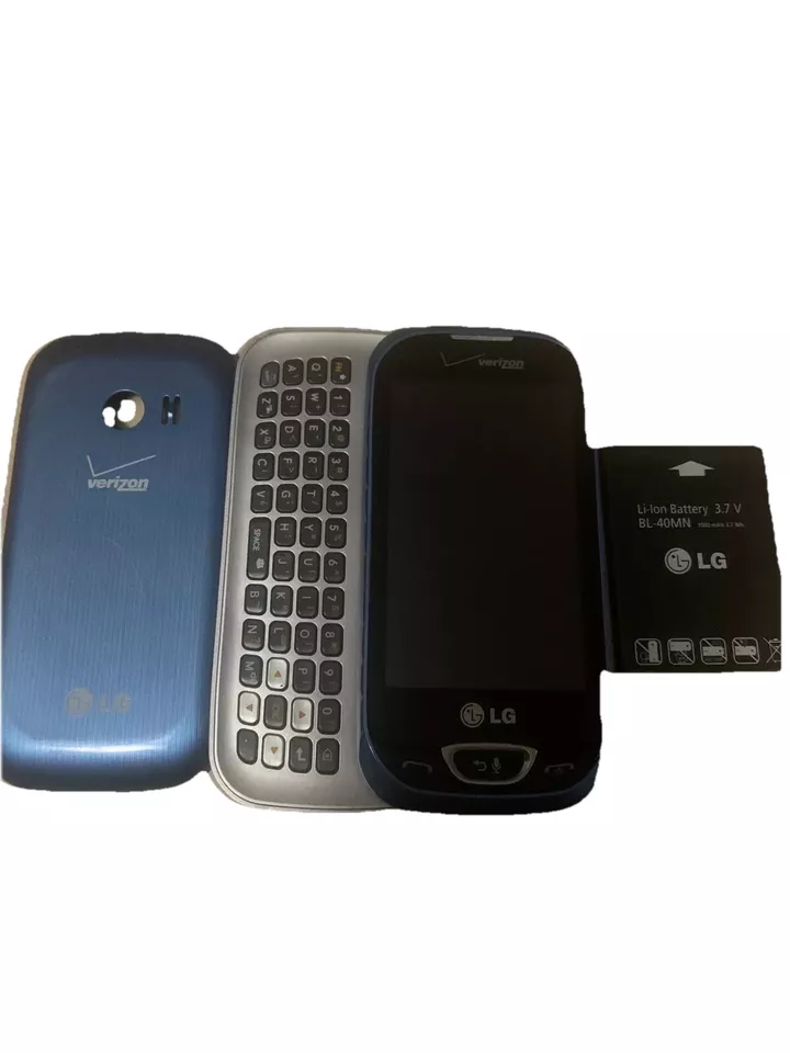 LG | Extravert 2 | Model:LG-VN280 | Blue | Slide Cell Phone | Verizon (Untested) - Image 2 of 4