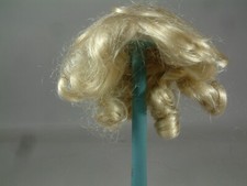 Size 8" Circumference Vintage Platinum Blond Synthetic Hair Doll Wig Sign LOOK