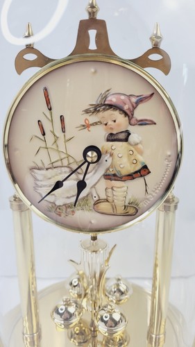 Reloj Aniversario 1993 De Colección Dome M.J Hummel Goebel Alemania “Girl With The Goose” - Imagen 2 de 11