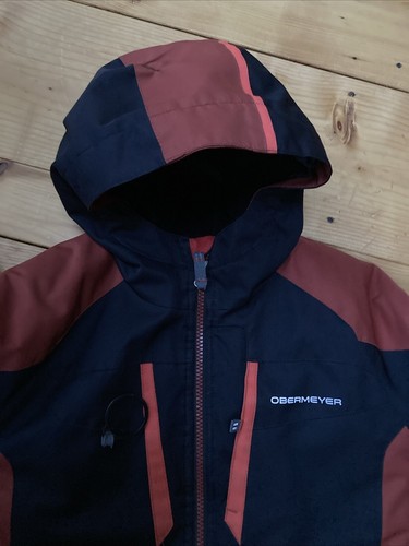 OBERMEYER 5? Ski Jacket Horizon I-GROW Rust Black Waterproof Insulated Hood READ - Picture 4 of 24