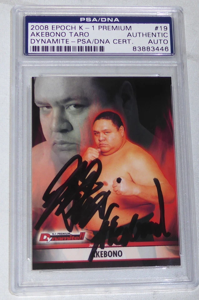 Akebono Taro Signed 2008 Epoch K-1 Premium Dynamite Card PSA/DNA COA WWE AJPW - Image 2 of 4