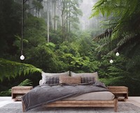 Dschungel Tapete Einfach Anzuwenden GrüN Botanisch Wandbild 312X218Cm Wald