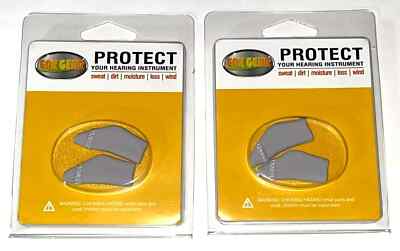 2 Pair (4 sleeves) Ear Gear Mini Cordless Hearing Aid Protection Sleeves (Gray)