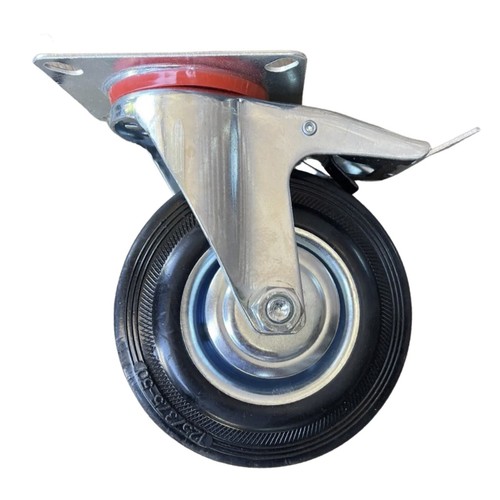 4X 5” Heavy Duty Caster Wheels 800KG Brake Swivel Fixed Furniture Trolley Set - Picture 6 of 14