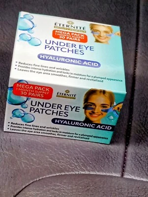 Eternite Under Eye Patches Hyaluronic Acid -30 Pairs Mega Pack Months Supply.