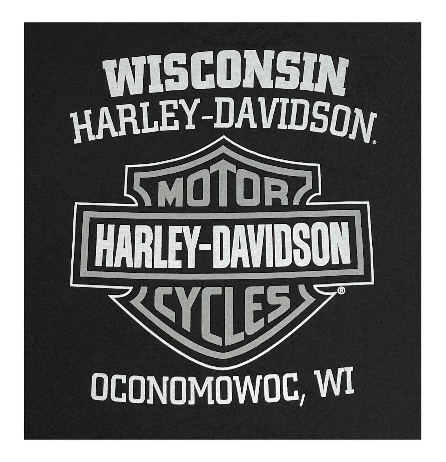 H Davidson Men's Dark Trait Poly-Blend Crew Neck T-Shirt - Black