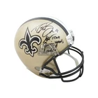 Drew Brees All Time Passing Yards Leader Autograph Saints Replica F/S Helmet BAS
