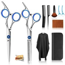 Set Tijeras Profesionales Para Cabello Peluqueria De Barbero Corte De Pelo Capa