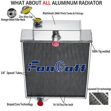 4-Row Aluminum Radiator For John Deere Tractor 4000&4020 AR40832 AR46434 AR49454