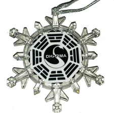 LOST TV show Dharma Snowflake Multi Color Light Holiday Christmas Tree Ornament