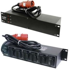 19" 16 A CEE Rozdzielacz prądu silnego z 6 gniazdami ze stykiem ochronnym EUROLITE