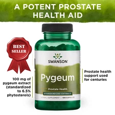 PYGEUM Africanum Prostate Bladder Urinary Tract Health 100 Caps 250mg per Srvng