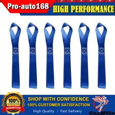 6Pcs Soft Loop Tie Down Straps Ratchet Towing Cargo ATV UTV Motorcycle Handlebar