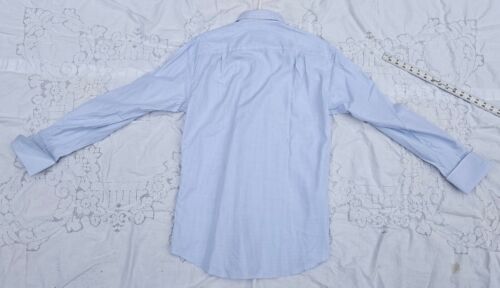 Camisa de vestir para hombre ERMENEGILDO ZEGNA gris blanco a cuadros todas las estaciones 37 14 1/2 nueva sin orden mundial - Imagen 3 de 10