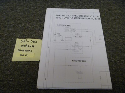 2012 Ski-Doo REV-XP 600 HO E-TEC Snowmobile Electrical Wiring Diagrams Manual