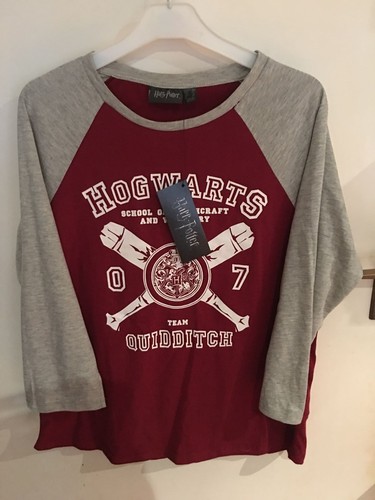 HARRY POTTER TEAM QUIDDITCH 3/4 LENGTH T-SHIRT..SIZES 8-18..BRAND NEW.. - Picture 2 of 5