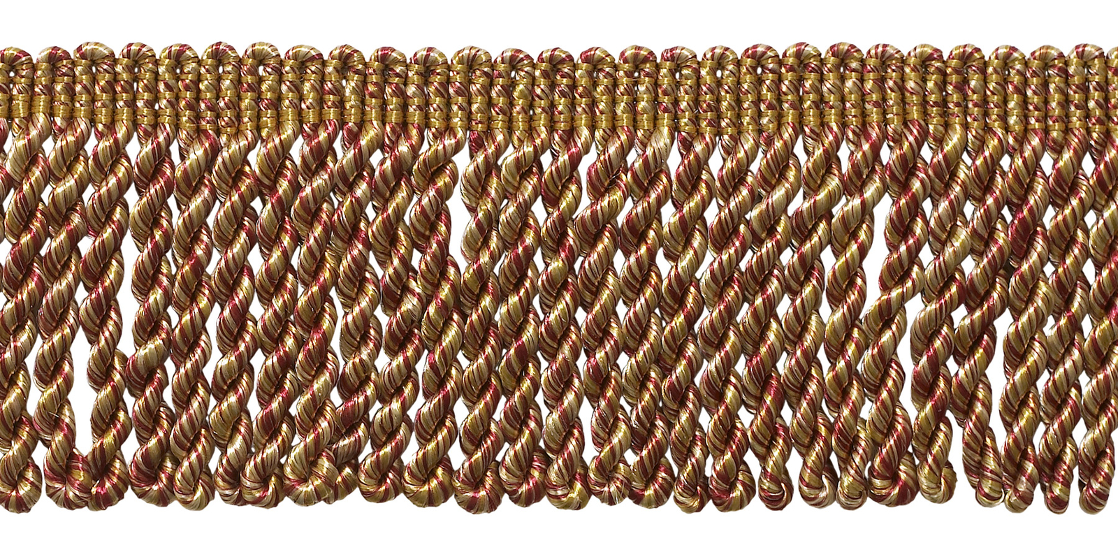 Bullion Fringe Trim, Style# EF25, Color# 8539 - Burgundy Gold [54.6 Yards]