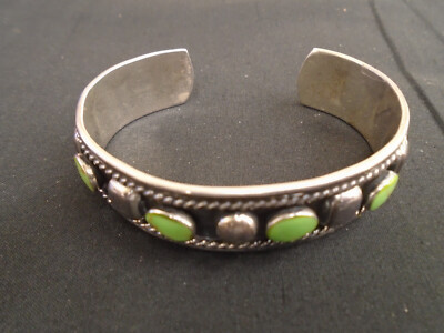 Mexican Vintage Sterling Silver 925 Cuff Bracelet Signed TL120 Mexico 25 