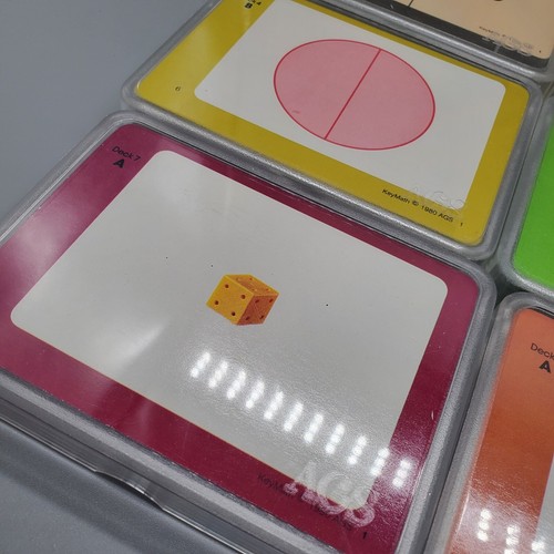 Vintage KeyMath Card Decks 1980 American Guidance Service AGS Education - Picture 17 of 18
