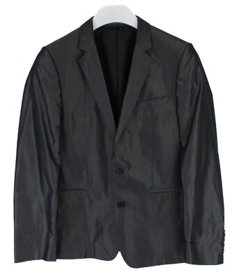 HUGO BOSS Francis1 Style Blazer Mens US 36 Silk Blend Pinstripe