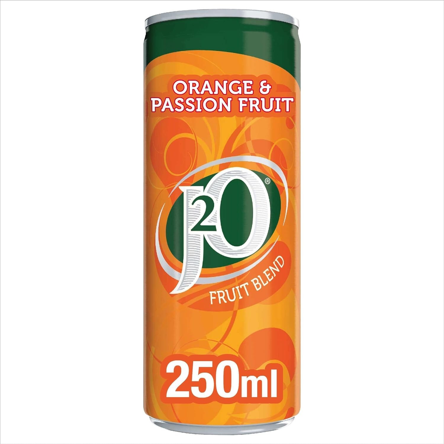 J2O Orange and Passionfruit 12 x 250ml Cans, Fruit Blend Juice Low