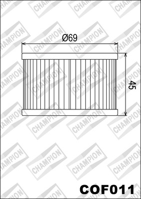 COF011 CHAMPION Honda VT250 F2H,H,H2,J,K 250 Oil Filter	