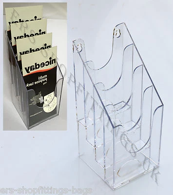 DL size 4 Pocket Bay Leaflet Holder Counter Brochure Dispenser Display Stand