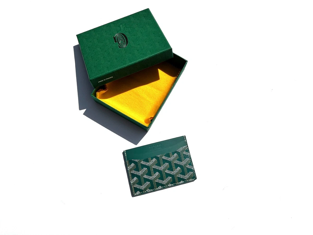 New Authentic GOYARD Green Goyardine 2023 Saint Sulpice Card Case Holder