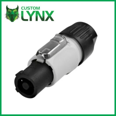 Neutrik REAN PowerCON RCAC3O-G-000-0. Grey AC Power Outlet Cable Connector. PRO