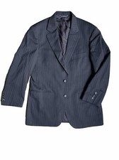 MADISON Brooks Brothers Men's Black Stripe Wool Blazer 40R Luxury 2 Button 1818