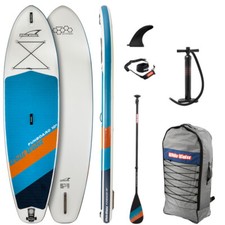 White Water Funboard 10,8 Stand Up Paddle Board Carbon Paddle Leash SUP set NUOVO
