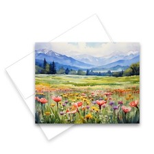 12 All Occasion Notecard Blank with Envelopes Greeting Cards - Mountain Meadow