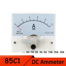 DC Ammeter 1/2/3/5/10/20A - 30A 85C1 Ammeter Analog Amp Mechanical Panel Meter