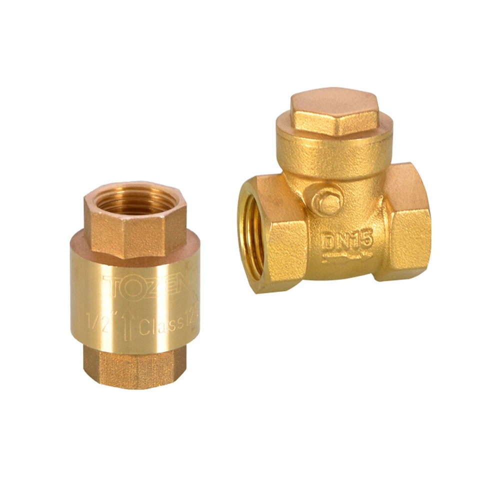 Brass One Way Check Valves Bsp 1/2" 3/4" 1" Male/Female Thread Non Return Valve - Image 2 of 4