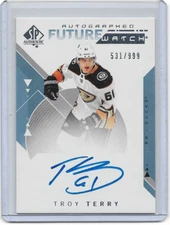 2018-19 Upper Deck SPA Future Watch Autograph Troy Terry Auto RC #/999