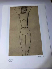 Amedeo Modigliani off set lithograph cm 50x70 Archives Paris - signature on