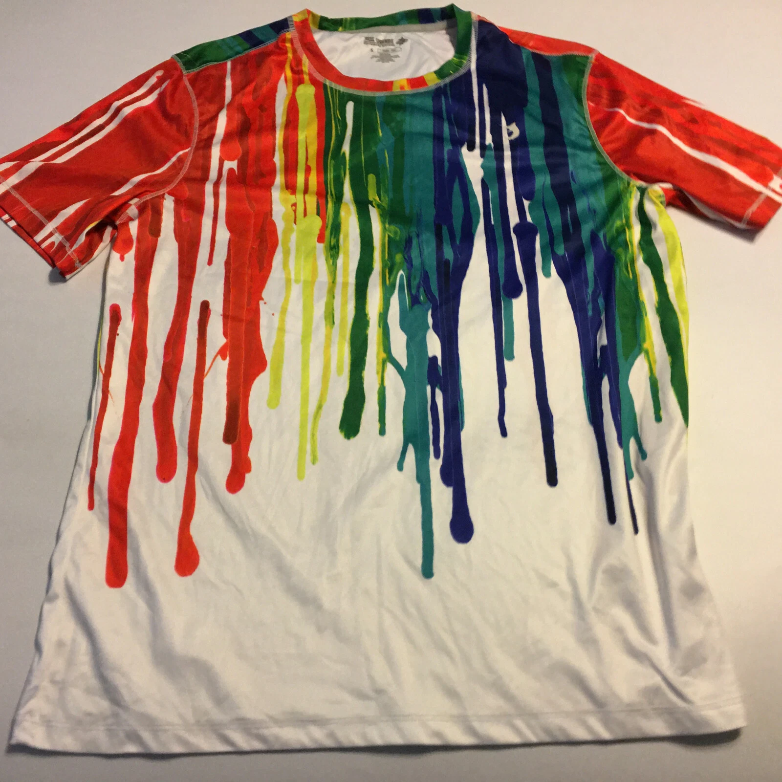 Reel Legends Mens Sz S Multi Color Performance SS Shirt Wicking Reel-Tec