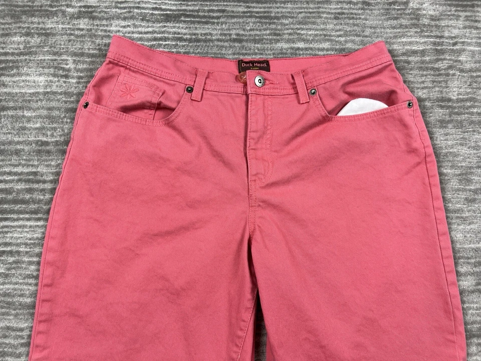 Duck Head Shorts 12 Pink Denim Embroidered Cotton Blend Casual - Изображение 2 из 4