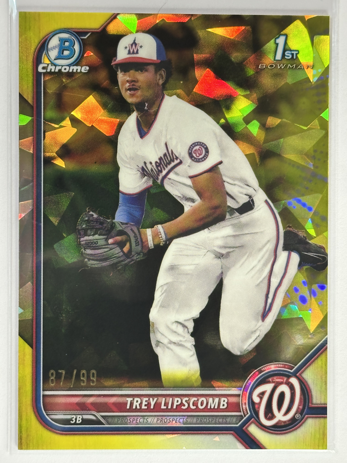 2022 Bowman Draft Sapphire Edition #BDC-197 Trey Lipscomb Yellow #/99