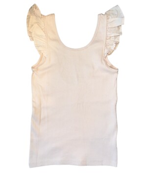 Molo Girls Ranja Blush Pink Flutter Sleeve Ribbed Scoop Back Tank Top 13-14