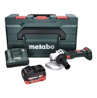 Metabo W 18 LT BL 11-125 Winkelschleifer 18 V 125 mm + 1x Akku 8,0 Ah + Lader