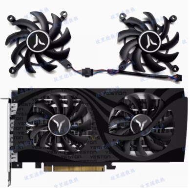 YESTON RX6600XT RX6600 6500 8GB GAEA Earth God graphics card cooling fan