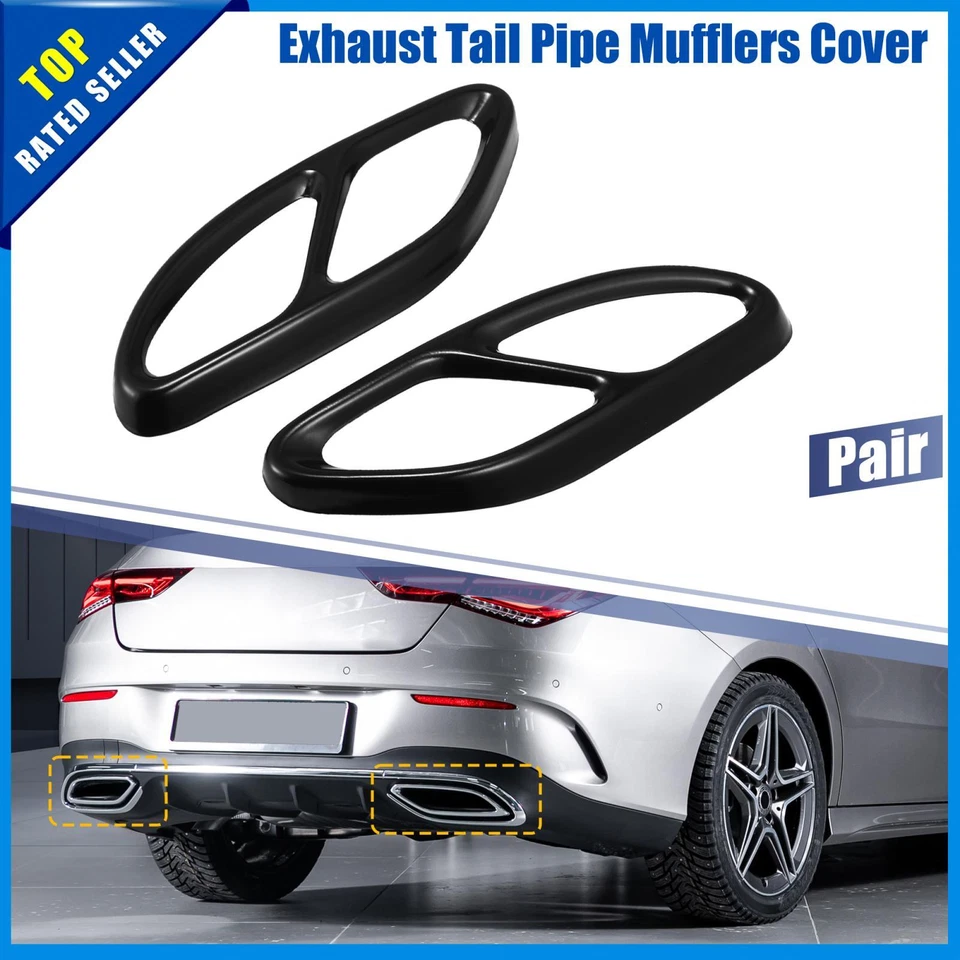 Pair Automobile Exhaust Tail Pipe Muffler Cover for Mercedes Benz CLA Class C117 - Изображение 2 из 4